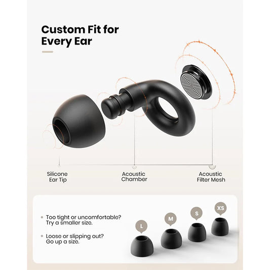 Silicone Ear Plugs for Sleeping Noise Cancelling Hearing Protection Reusable Earplugs for Sleep Focus Concerts Work Study