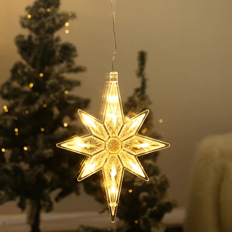 Christmas decoration lamps, hanging lights, suction cup lights, window decoration, interior decoration, New Year decoration