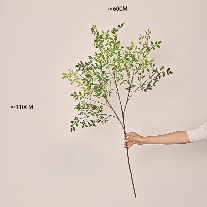 Artificial Single Branch3Forsythia Artificial Green Plant Forest Style Home Hotel Decoration Green Plants Artificial Flowers Sim