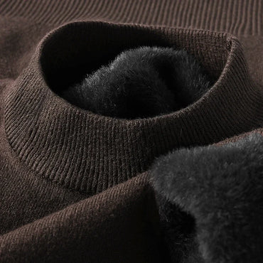 Half Turtleneck Knitwear Sweater New Autumn/Winter Mock Neck Sweatshirts Solid Color Pullovers Man Brand Casual Mens Clothing