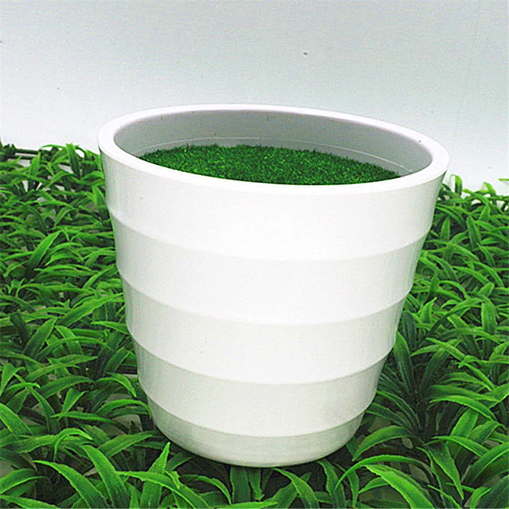 Artificial Pot Plants Pot Nursery Pot Artificial Lawn Vase White Plastic Thick Plant Flower Pot Home Garden Decoration