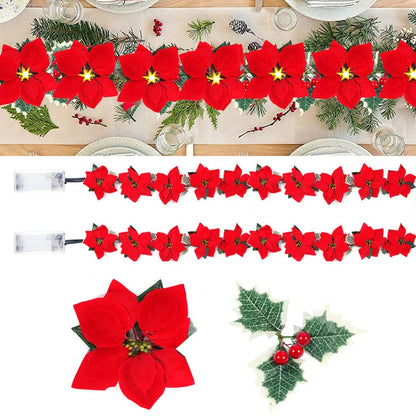 1.5/3m 3D Christmas Festive Reindeer Shaped Battery Operated String Lights Indoor Decorative LED Lights for Christmas Tree Decor