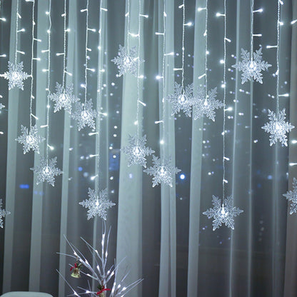 Christmas Decor Snowflake Window Curtain Garlands Led Icicle Fairy Lights  Outdoor Garland for Home Party Garden New Year Decor