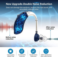 2025 Best Mini Rechargeable Audifonos BTE Hearing Aids Adjustable Tone Sound Amplifier Portable Deaf Elderly digital Hearing Aid
