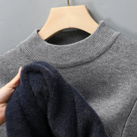 Half Turtleneck Knitwear Sweater New Autumn/Winter Mock Neck Sweatshirts Solid Color Pullovers Man Brand Casual Mens Clothing