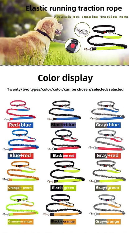 Hand Free Dog Leash for Pet Walking  Dog Accessories Running Jogging Adjustable Dog leash Waist Belt Chest Strap Traction Rope