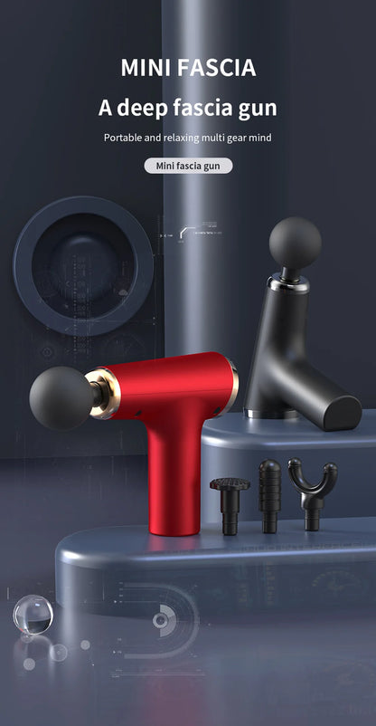 Massage Gun Portable Percussion Pistol Massager For Body Neck Deep Tissue Muscle Relaxation Gout Pain Relief Fitness