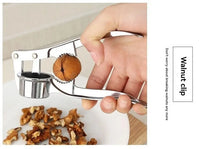 Garlic Press Anti-Skid Thickened Garlic Clip Multifunctional Zinc Alloy Stainless Steel Manual Pull Type Garlic Punch