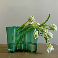 Green Glass Vase Modern Styel Transparent Flower Vase Floral Arrangement Accessories Terrarium Room Decoration Accessories