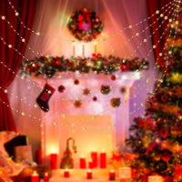 10M/Roll Pearl Chain Christmas Decorations Christmas Tree Pendant for Home Room Decor Party New Year DIY Gift Ornament Accessory