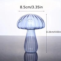 Colourful Mushroom Vase Creative Hydroponic Transparent Glass Aromatherapy Vase Living Room Dining Room Desktop Art Decoration