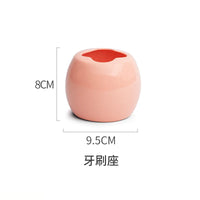 European Color Ceramic Bathroom Set Tooth Brushing Cup Lotion Bottle Soap Dish Bathroom Accessories Couple Mouthwash Cup Gifts