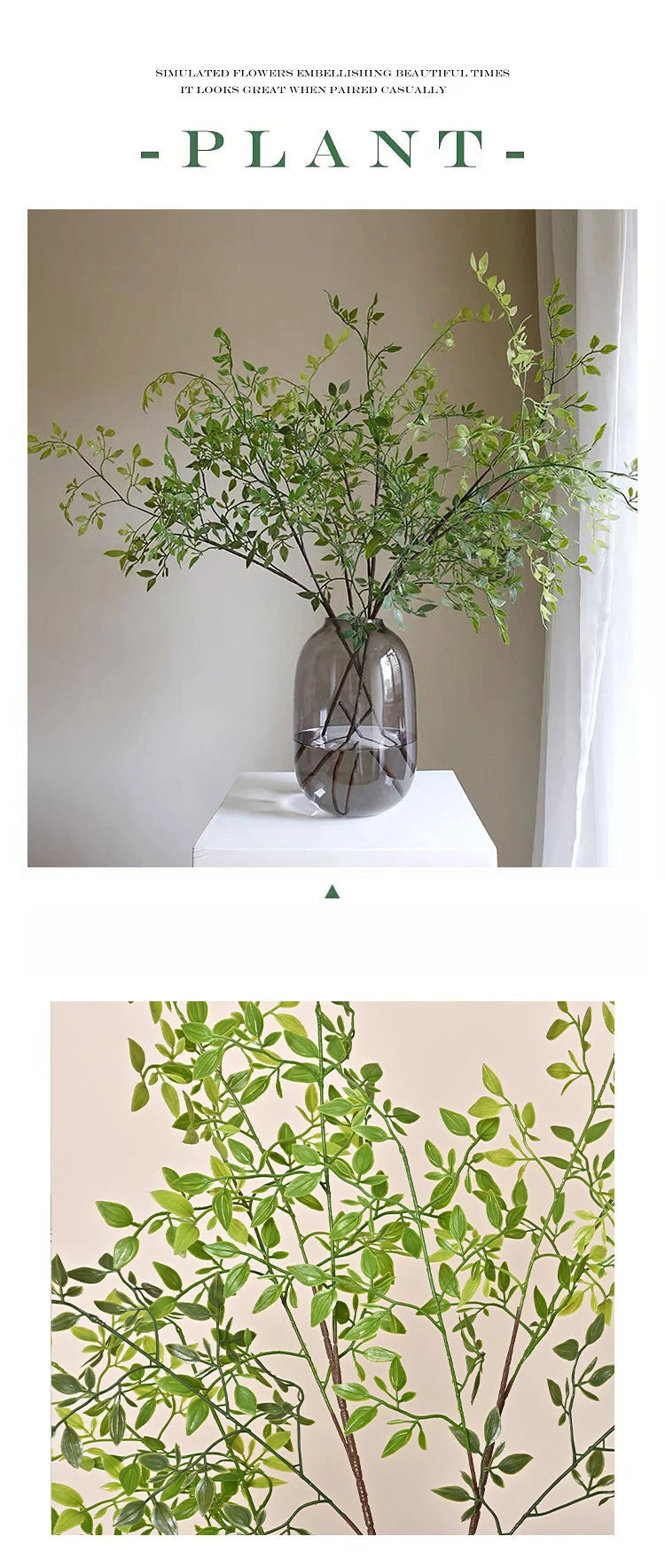 Artificial Single Branch3Forsythia Artificial Green Plant Forest Style Home Hotel Decoration Green Plants Artificial Flowers Sim