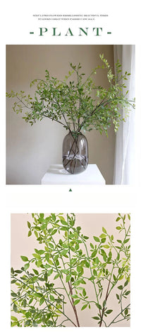 Artificial Single Branch3Forsythia Artificial Green Plant Forest Style Home Hotel Decoration Green Plants Artificial Flowers Sim