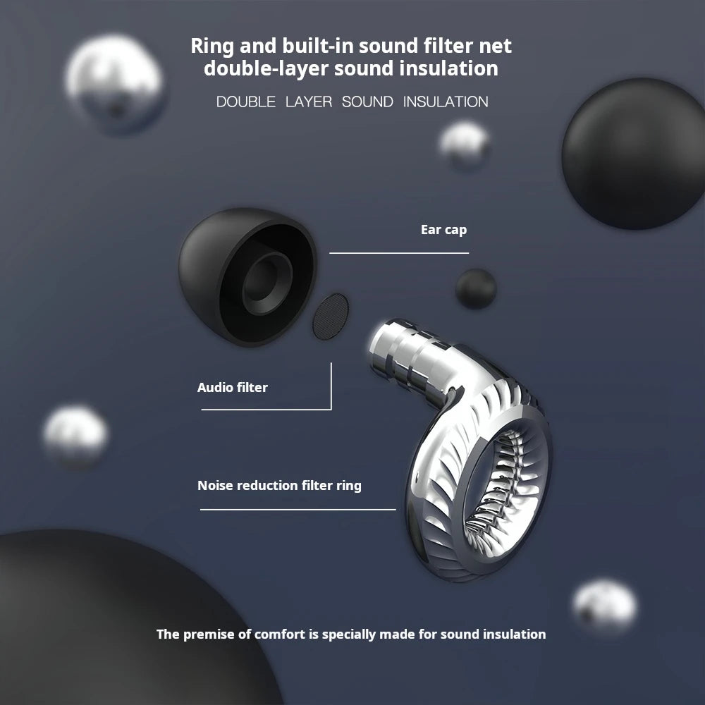 New Noise Cancelling Silicone Earbuds for Swimming Sleep Noise Cancelling - Sound Isolation and Noise Reduction Reduces Distract