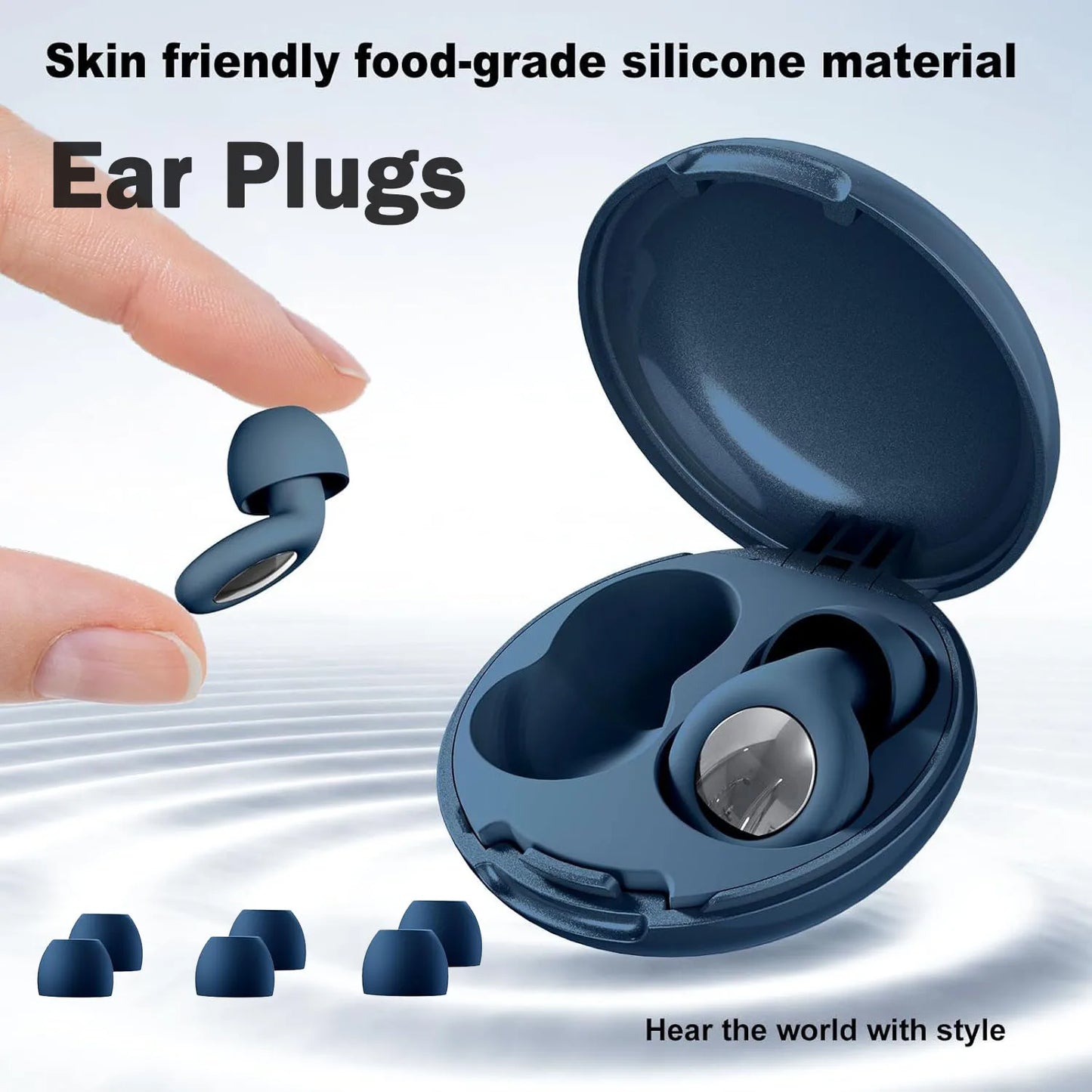 Silicone Ear Plugs for Sleeping Noise Cancelling Hearing Protection Reusable Earplugs for Sleep Focus Concerts Work Study