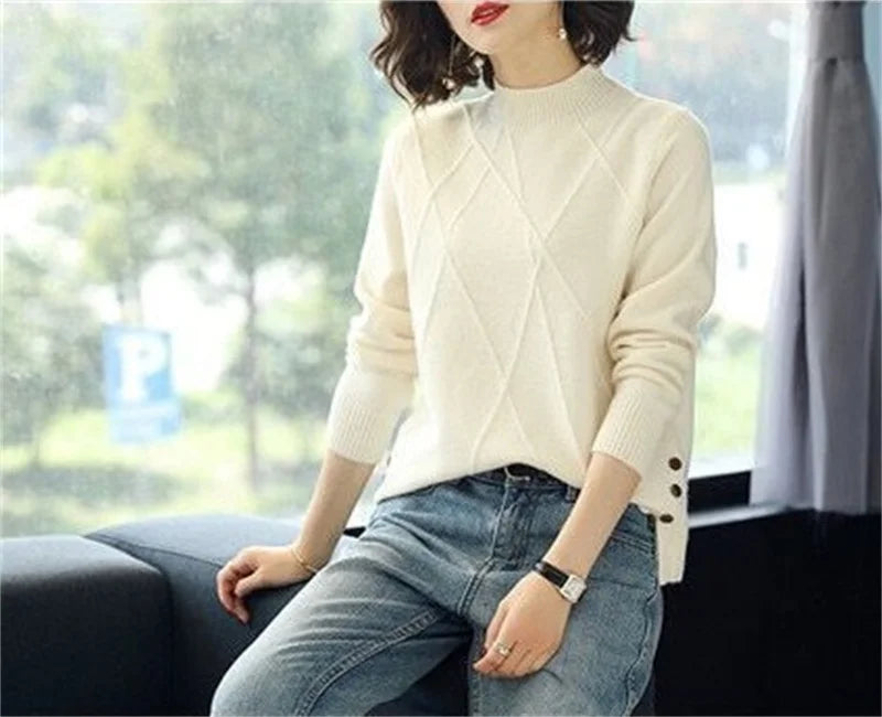 Turtleneck Sweater Women 2024 New Autumn Winter Long Sleeve Soft Pullover Sweater Female Knitted Tops Jumper Ladies Bottoming Sh