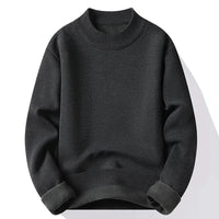 Half Turtleneck Knitwear Sweater New Autumn/Winter Mock Neck Sweatshirts Solid Color Pullovers Man Brand Casual Mens Clothing