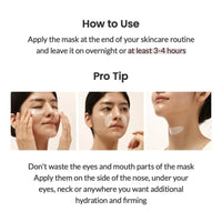 1/4/10PCs Bio Collagen Face Mask Shrink Pores Deep Hydrating Overnight Mask Moisturizing Refreshing Brightening Face Skin Care