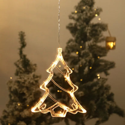 Christmas decoration lamps, hanging lights, suction cup lights, window decoration, interior decoration, New Year decoration