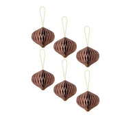 6Pcs Honeycomb Paper Ball Decorations – Mini Hanging Ornaments for Weddings, Parties, Home & Christmas Tree Decor