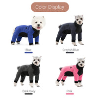 Winter Fleece Overalls for Small Dogs Closed Stomach Warm Dog Clothes Soft Pet Coat Jumpsuit for Male Female Dogs Cuttable Belly