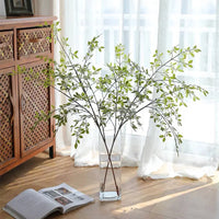 Artificial Single Branch3Forsythia Artificial Green Plant Forest Style Home Hotel Decoration Green Plants Artificial Flowers Sim
