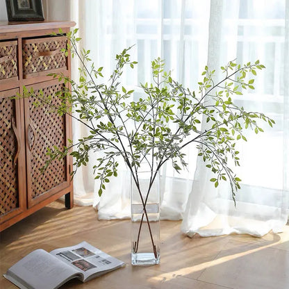 Artificial Single Branch3Forsythia Artificial Green Plant Forest Style Home Hotel Decoration Green Plants Artificial Flowers Sim