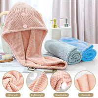 Dry Hair Cap Drying Hair Towel  Microfiber Hair Drying Wrap Strong Water Absorbent Triangle Shower Hat Wiping Hair Towel Tool