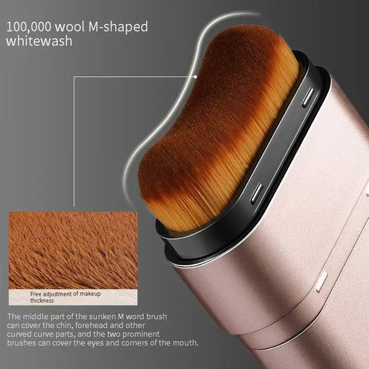 LIFE GIRLS Water Cream Foundation Stick 2-in-1 w/Brush｜Buildable Dewy Glow｜Korean Glass Skin Makeup｜Long Lasting & Travel Friend