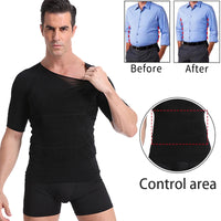 Men's Slimming Body Shapewear Corset Vest Shirt Compression Abdomen Tummy Belly Control Slim Waist Cincher Underwear Sports Vest