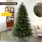 Pre-Lit Mixed PVC Christmas Tree – Dense Branches, LED Lights, Large Holiday Xmas Tree for Home Christmas Decoration