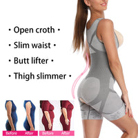 Shapewear Women Full Body Shaper Slimming Bodysuit Open Crotch Corset Waist Trainer Shaping Underwear Butt Lifter Lingerie Fajas