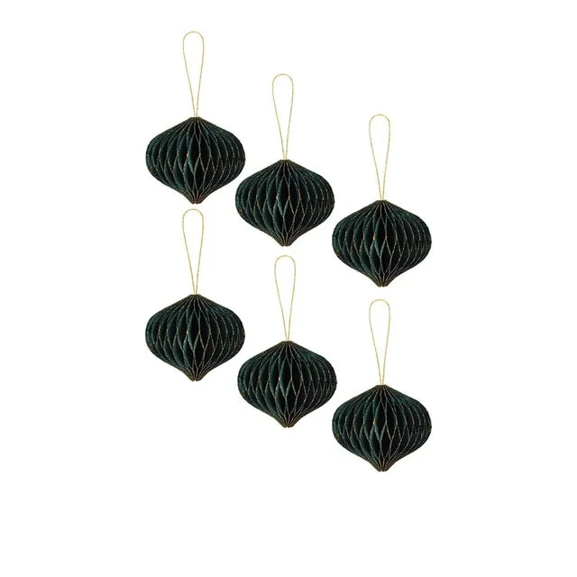 6Pcs Honeycomb Paper Ball Decorations – Mini Hanging Ornaments for Weddings, Parties, Home & Christmas Tree Decor