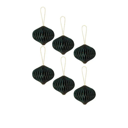 6Pcs Honeycomb Paper Ball Decorations – Mini Hanging Ornaments for Weddings, Parties, Home & Christmas Tree Decor