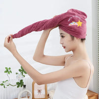 1pc Quickly Dry Hair Hat Super Absorbent Soft Bathroom Women Head Towels Girls Cute Hair Towel Hair Dry Wrap Bonnets
