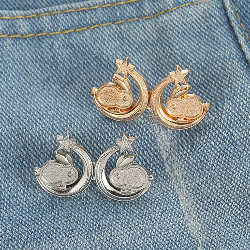 Jeans Button Adjustable Clips for Pant Skirts Waist Tightener Buckle Snap Button Adjuster Butterfly Pin Button Clothing Supplies