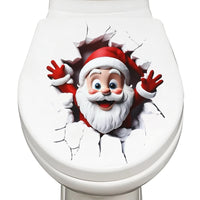 Christmas Toilet Sticker Merry Christmas Decoration for Home 2025 Pendant Xmas Sticker Ornament Navidad Natal New Year Gift 2026