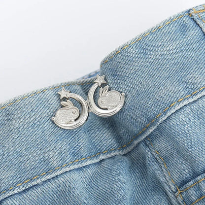 Jeans Button Adjustable Clips for Pant Skirts Waist Tightener Buckle Snap Button Adjuster Butterfly Pin Button Clothing Supplies