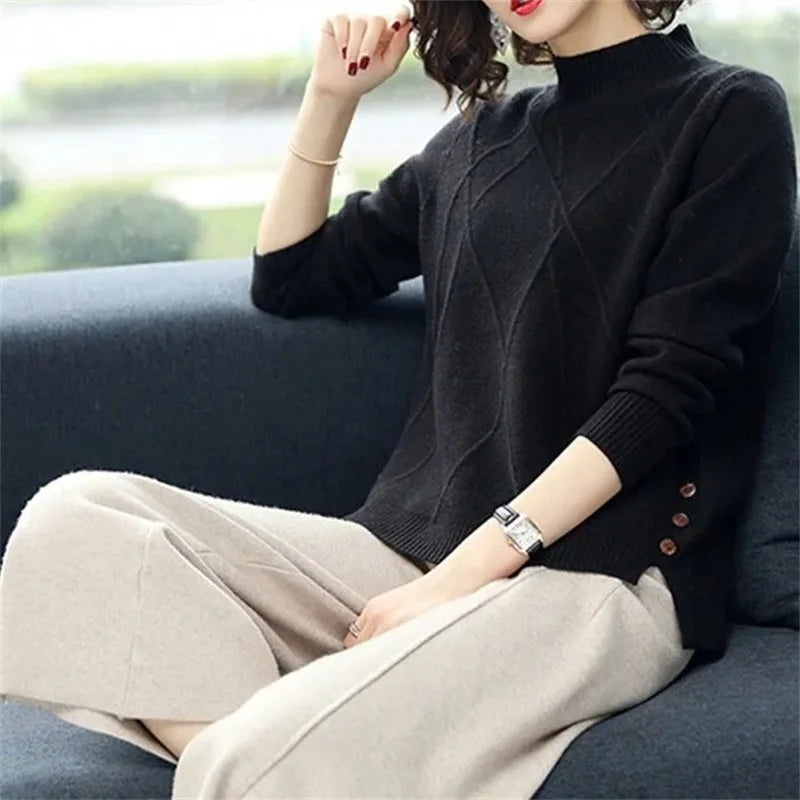 Turtleneck Sweater Women 2024 New Autumn Winter Long Sleeve Soft Pullover Sweater Female Knitted Tops Jumper Ladies Bottoming Sh