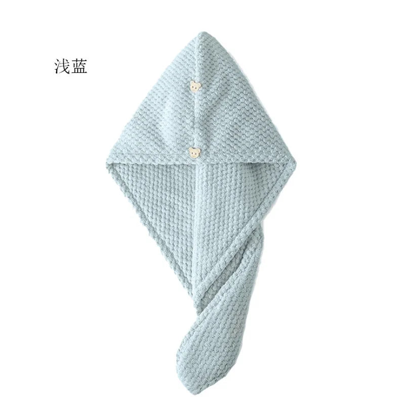 Dry Hair Cap Drying Hair Towel  Microfiber Hair Drying Wrap Strong Water Absorbent Triangle Shower Hat Wiping Hair Towel Tool