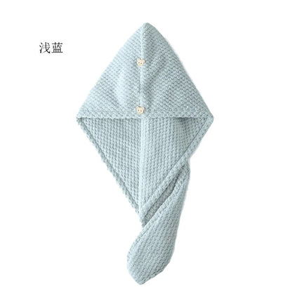 Dry Hair Cap Drying Hair Towel  Microfiber Hair Drying Wrap Strong Water Absorbent Triangle Shower Hat Wiping Hair Towel Tool