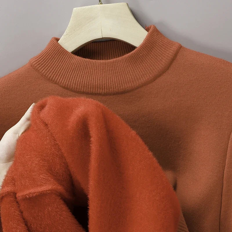 Half Turtleneck Knitwear Sweater New Autumn/Winter Mock Neck Sweatshirts Solid Color Pullovers Man Brand Casual Mens Clothing