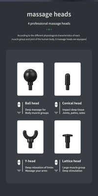 Massage Gun Portable Percussion Pistol Massager For Body Neck Deep Tissue Muscle Relaxation Gout Pain Relief Fitness