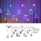 3.5m Christmas Deer Bell Star Lights LED Curtain Garland Fairy String Lights New Year Decoration for Wedding Party 2023 Holiday