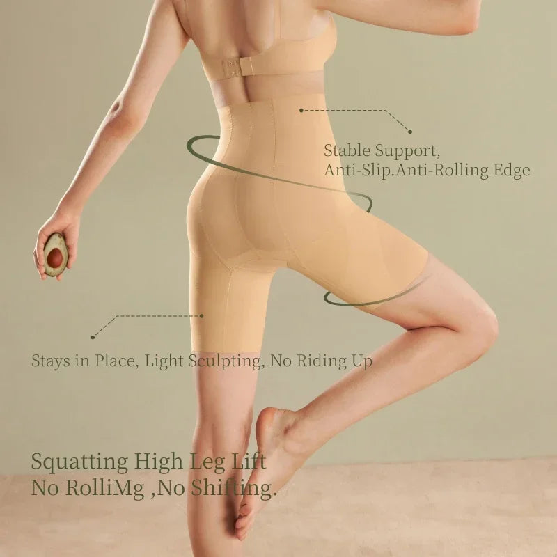 SUJIIN Shapewear for Women Seamless High Waist Shapewear 3D Butt Lifting Tummy Control Shorts Faja Body Shaper Underwear N164