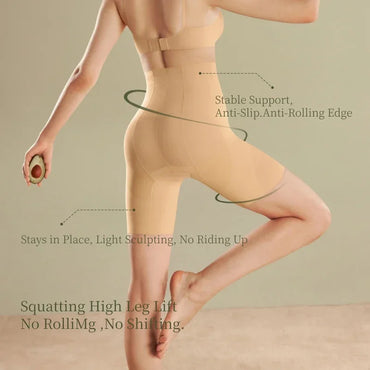 SUJIIN Shapewear for Women Seamless High Waist Shapewear 3D Butt Lifting Tummy Control Shorts Faja Body Shaper Underwear N164