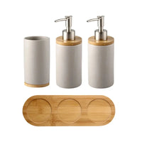 Ceramic Bathroom Accessories Set Fashion Soap Dispenser Toothbrush Holder Tumbler Ceramic Household Bathroom Product