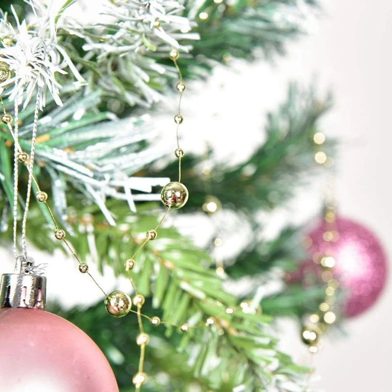 10M/Roll Pearl Chain Christmas Decorations Christmas Tree Pendant for Home Room Decor Party New Year DIY Gift Ornament Accessory