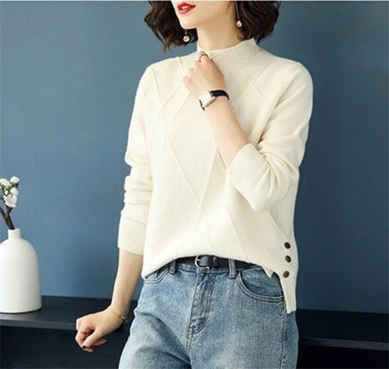 Turtleneck Sweater Women 2024 New Autumn Winter Long Sleeve Soft Pullover Sweater Female Knitted Tops Jumper Ladies Bottoming Sh